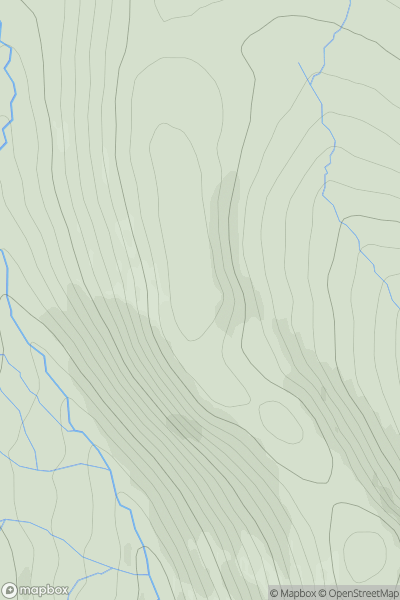 Thumbnail image for Meall Doire [Loch Ericht to Glen Tromie & Glen Garry] showing contour plot for surrounding peak